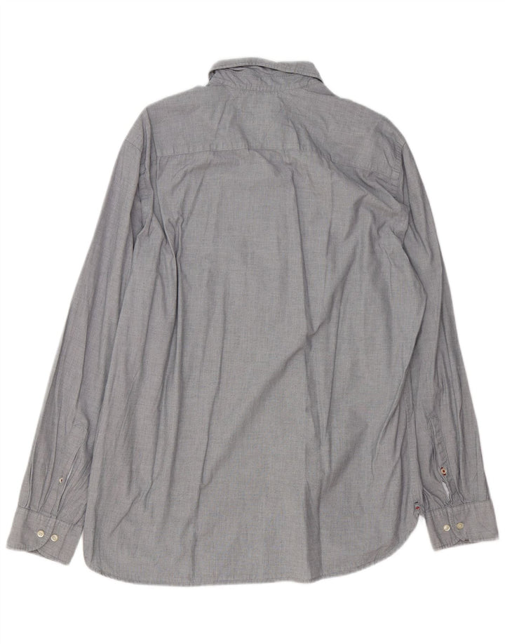 TOMMY HILFIGER Camicia da uomo vestibilità regolare XL in cotone grigio