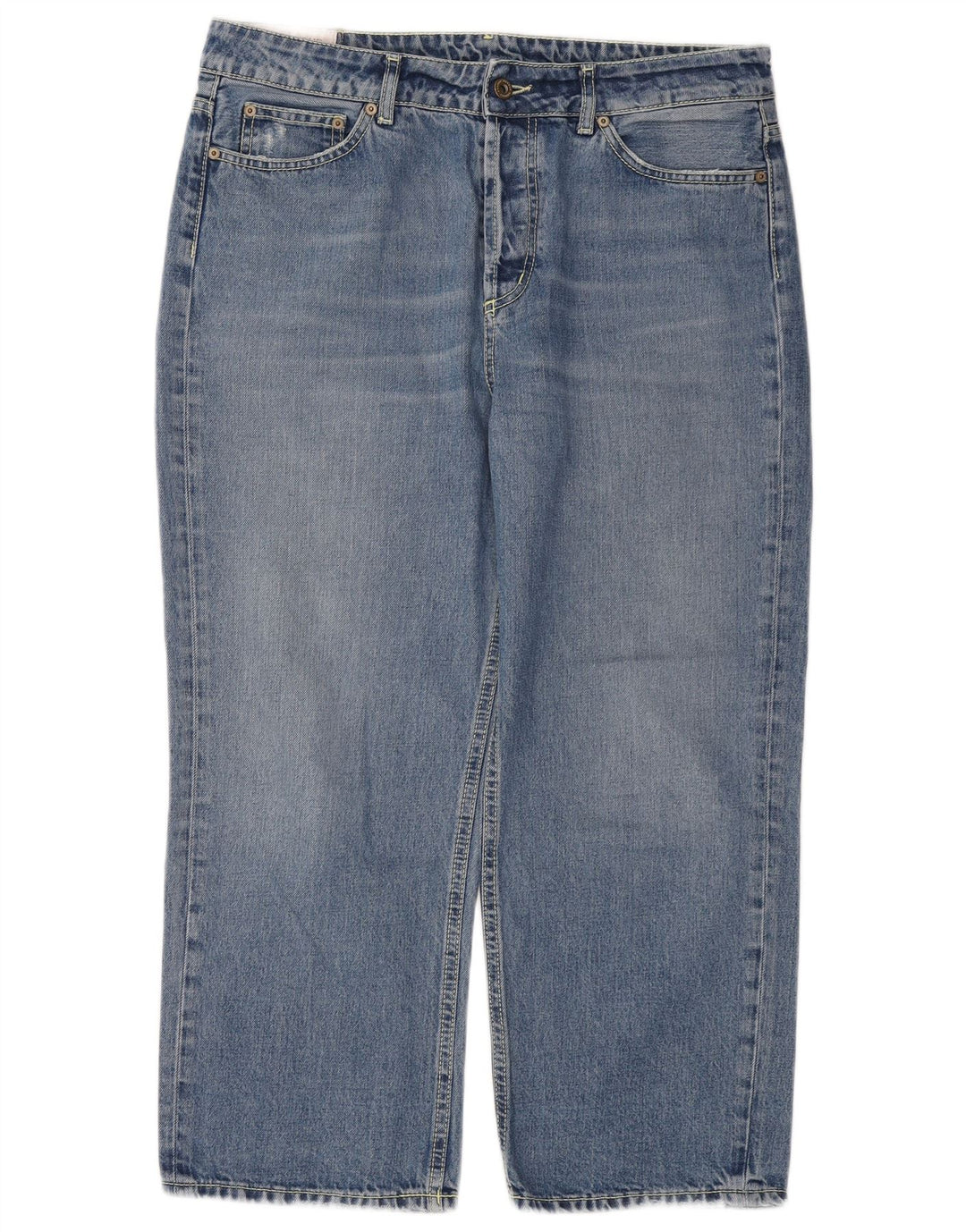 DONDUP Womens Cropped Jeans W31 L24 Blue Cotton