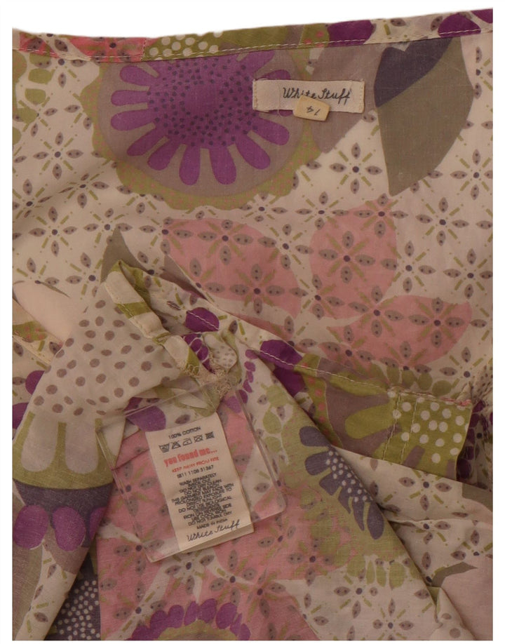 WHITE STUFF Abito basic da donna UK 14 Cotone floreale viola medio
