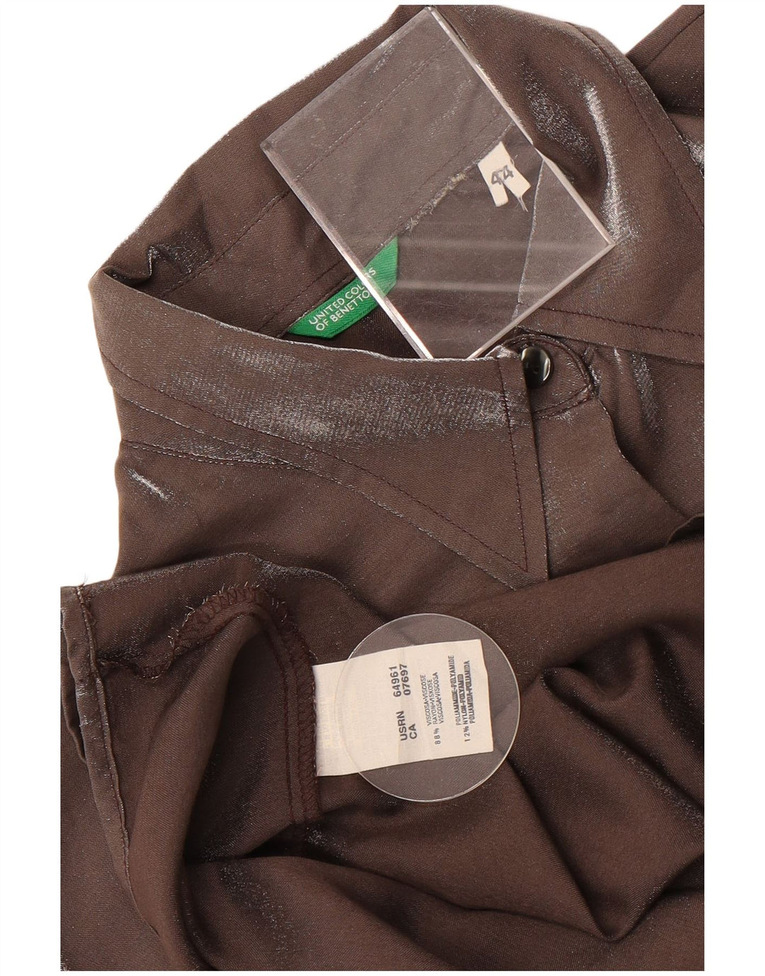 Camicia Donna Benetton IT 44 Viscosa Grigio Medio