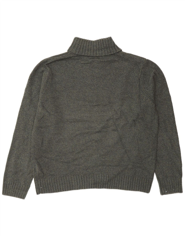 Maglione maglione a collo alto da uomo Marks & Spencer grande acrilico verde
