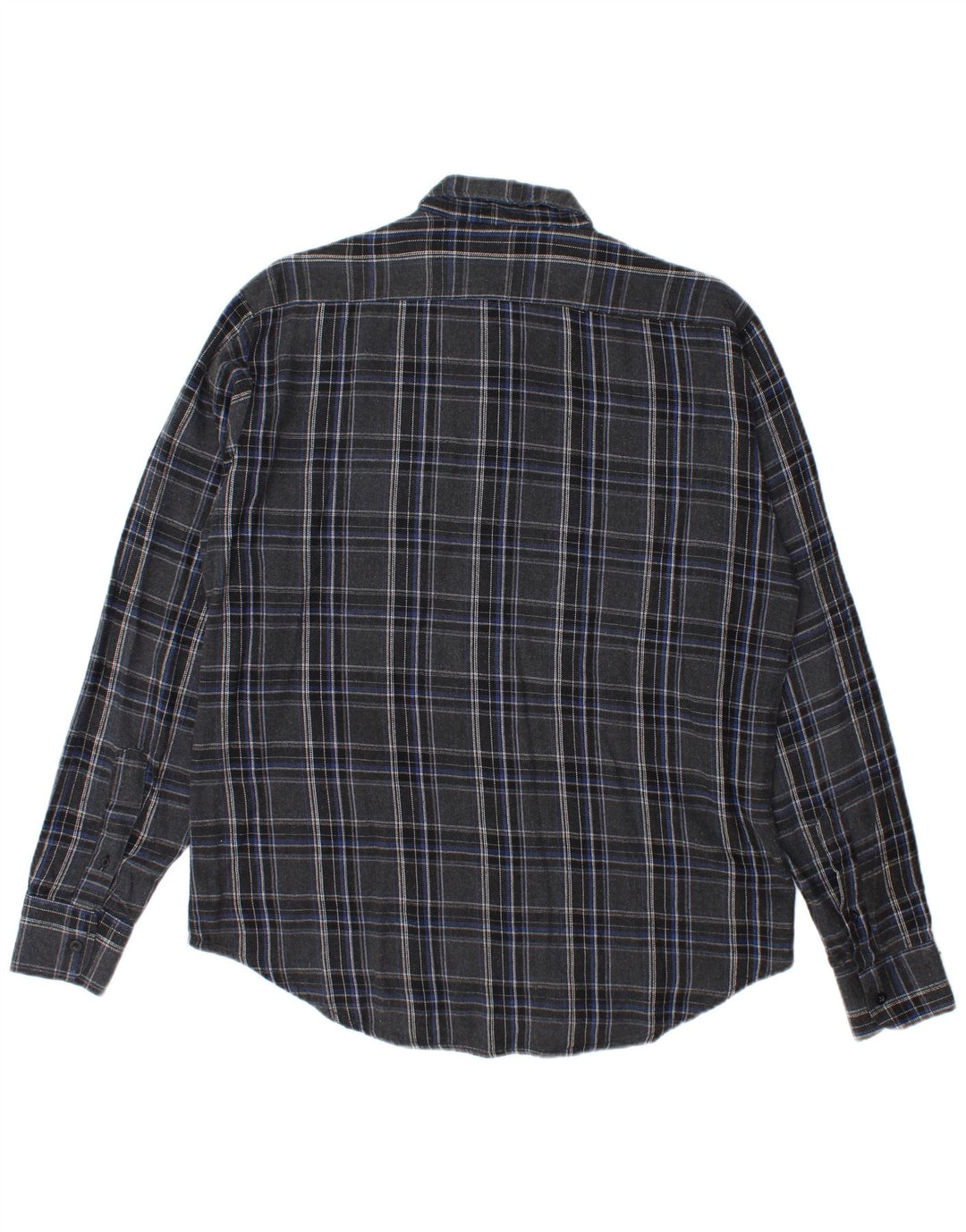 Camicia Vans da uomo in flanella di cotone a quadri grigi grandi
