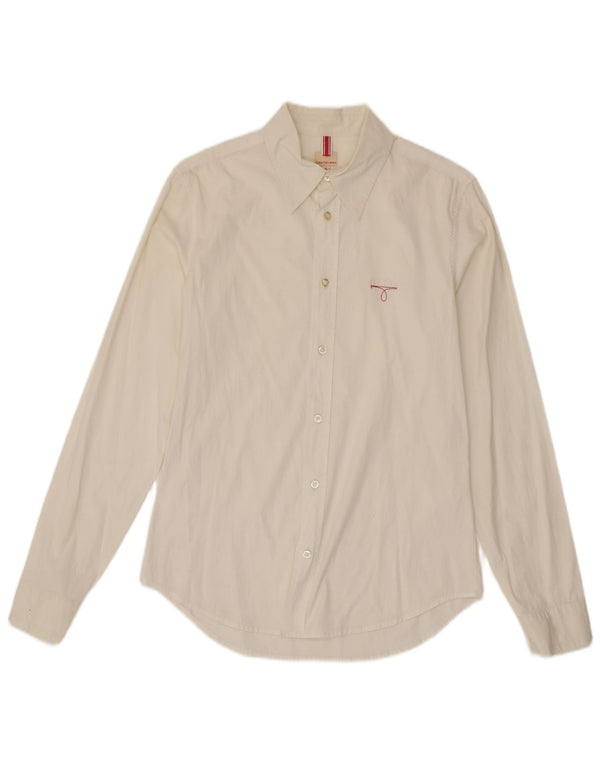 Camicia da uomo Calvin Klein Jeans piccola bianca