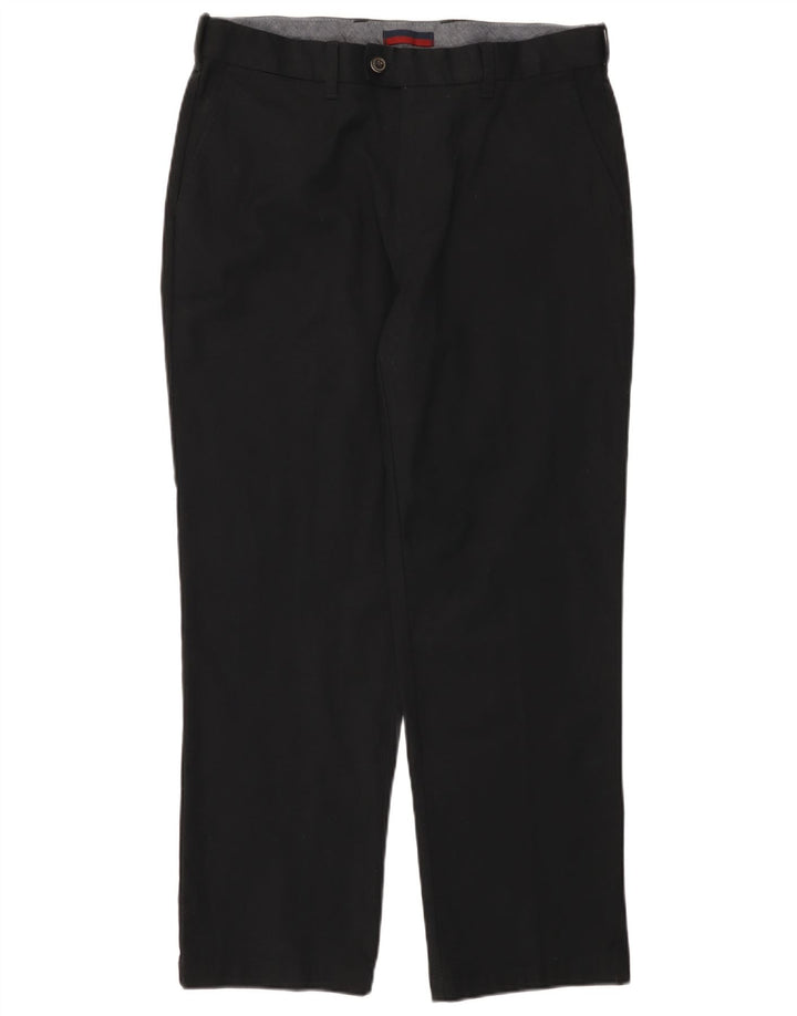 Pantaloni da abito dritti da uomo Marks & Spencer W36 L29 cotone nero