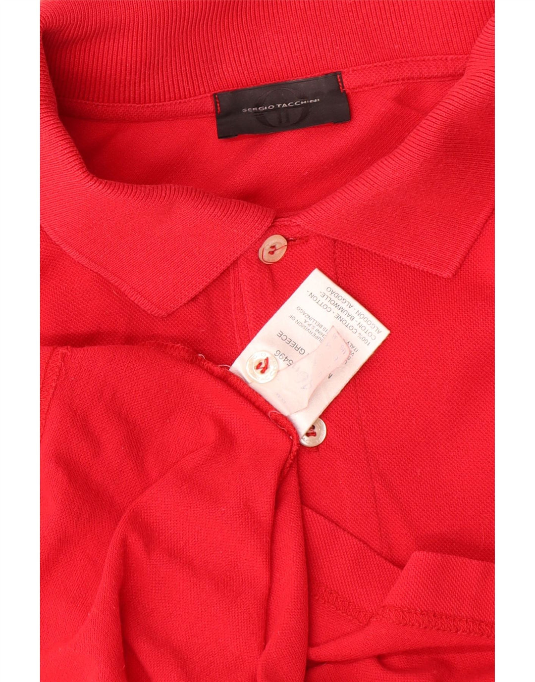 Polo Uomo Sergio Tacchini IT 46 Small Rosso Cotone