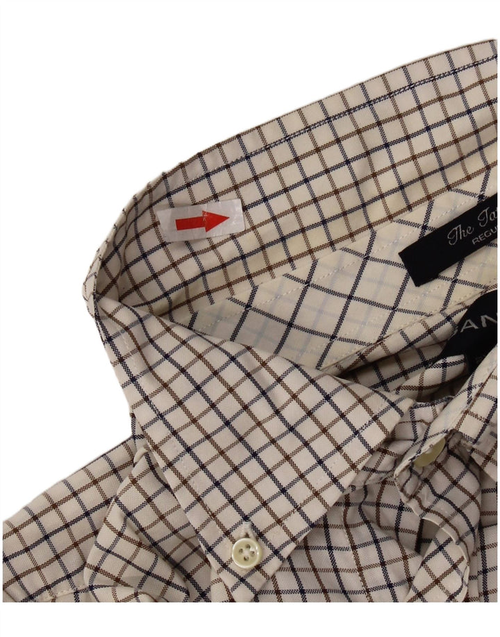 Camicia Gant da uomo vestibilità regolare 2XL cotone a quadri bianchi