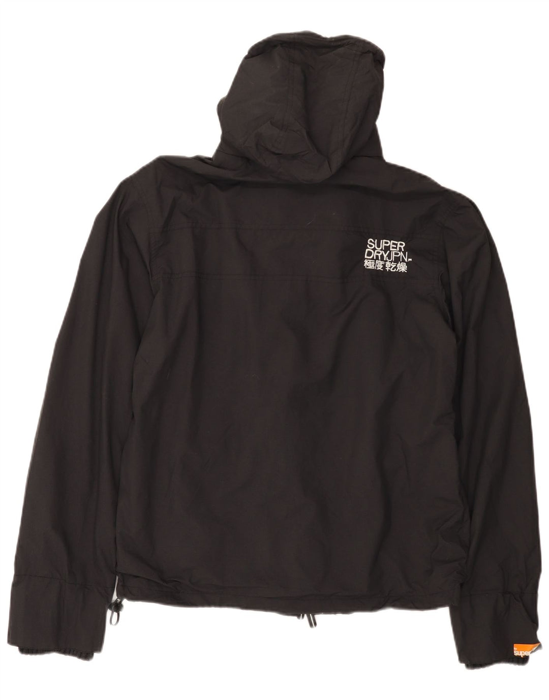 Giacca antipioggia da uomo con cappuccio Superdry UK 40 Large in nylon nero
