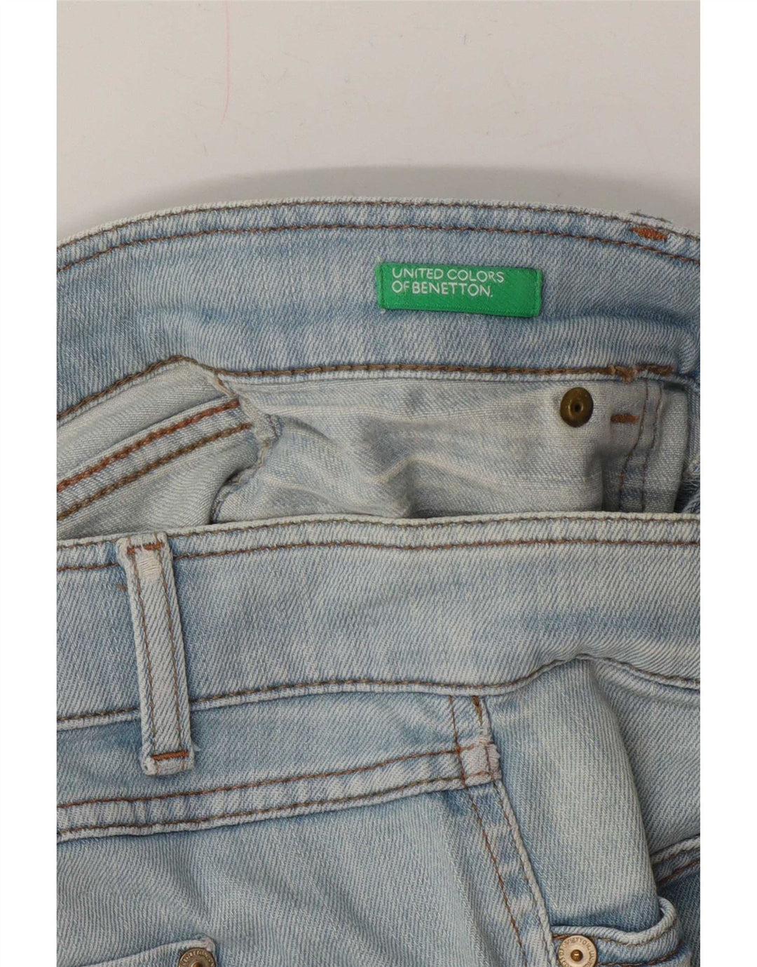 Pantaloncini di jeans da donna Benetton W32 grandi blu