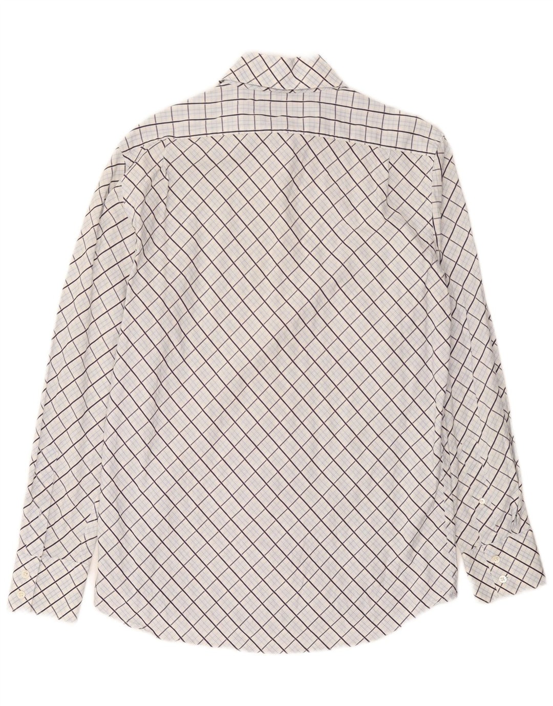 Camicia da uomo Banana Republic taglia 15 15 1/2 cotone a quadri blu medio