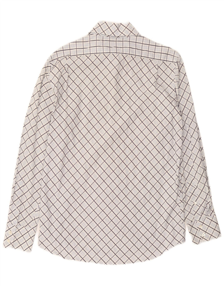 Camicia da uomo Banana Republic taglia 15 15 1/2 cotone a quadri blu medio