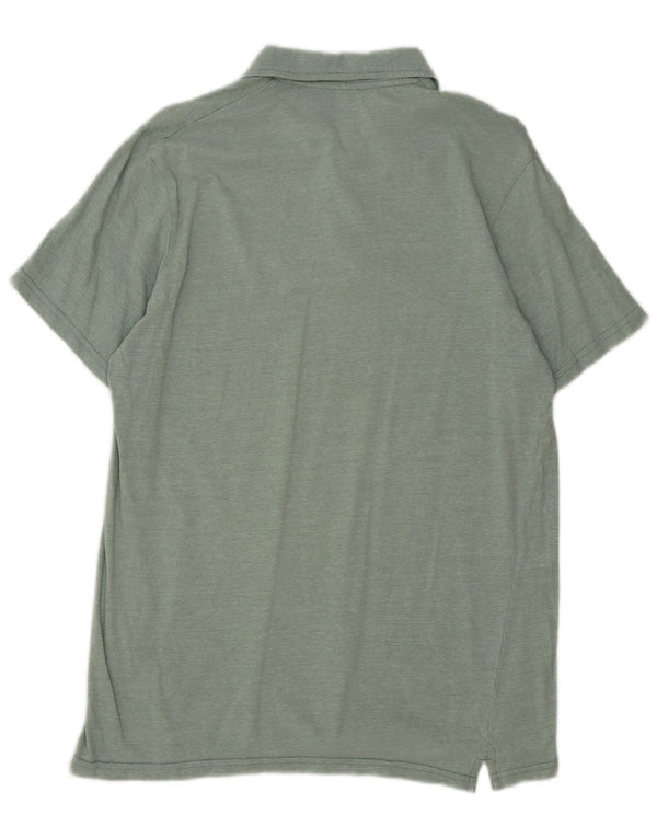 Polo da uomo Mountain Warehouse in cotone gessato verde medio