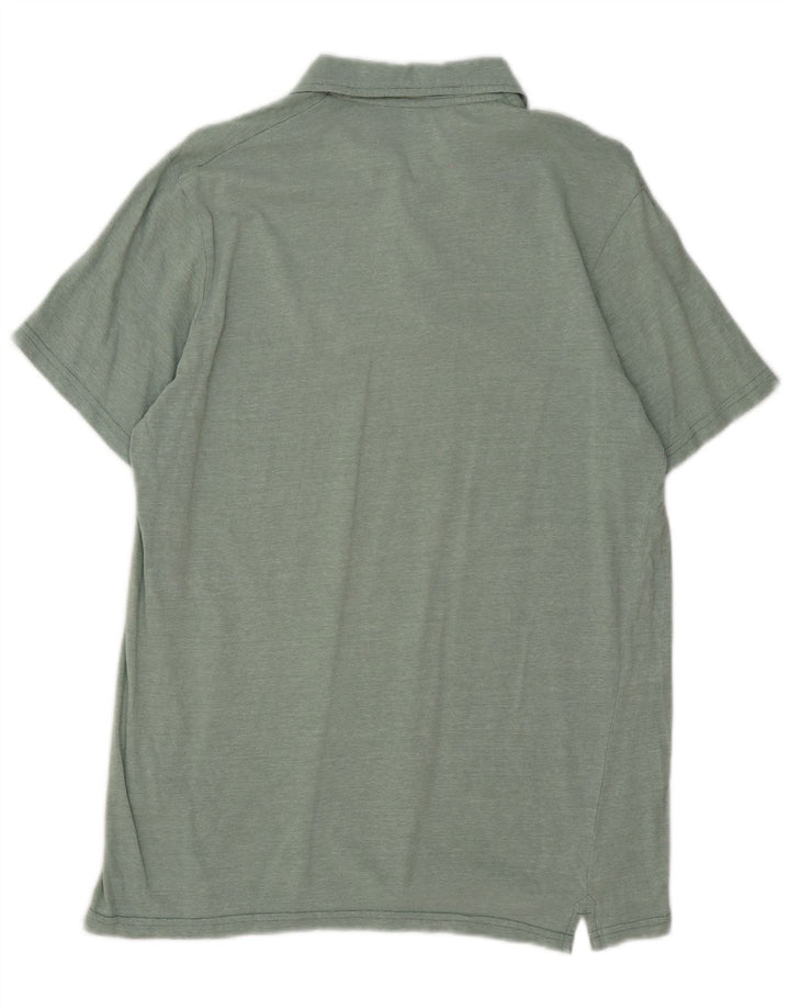 Polo da uomo Mountain Warehouse in cotone gessato verde medio