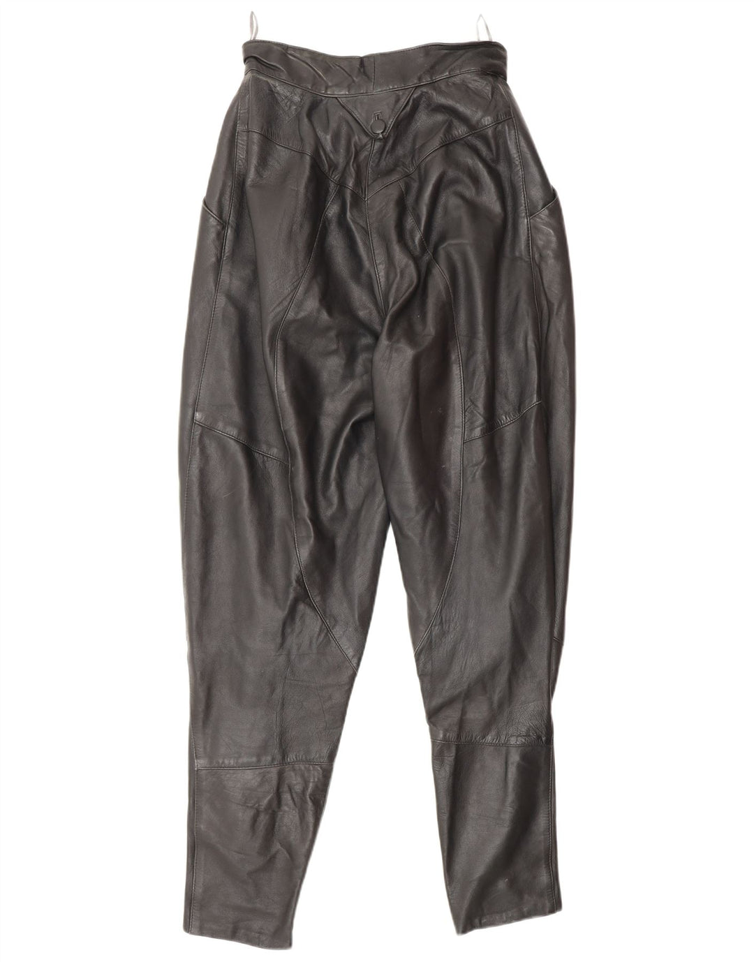 Pantaloni vintage da donna a vita alta EU 36 piccoli W26 L30 neri