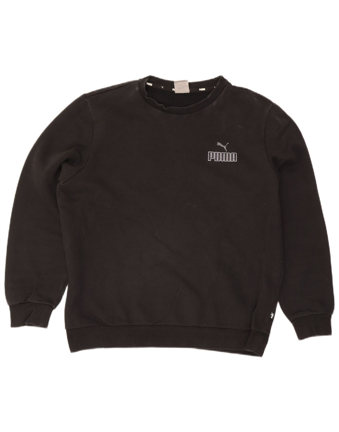 Felpa da uomo Puma Maglione grande in cotone nero