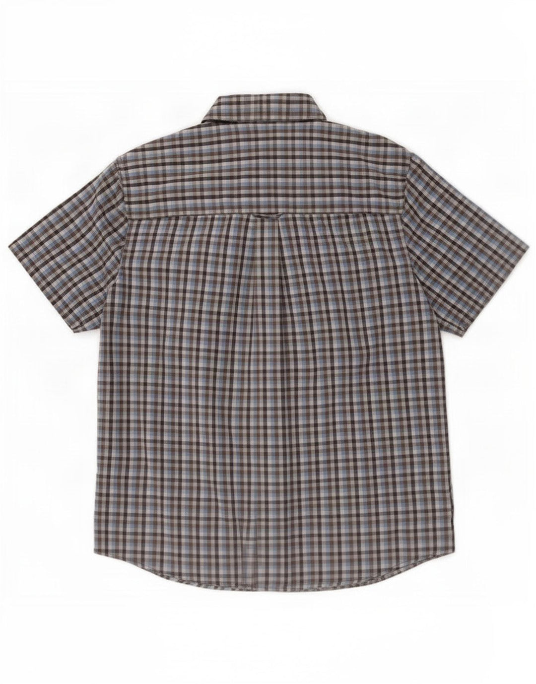Chaps - Camicia a maniche corte da uomo, facile da pulire, grande, in cotone a quadretti multicolore