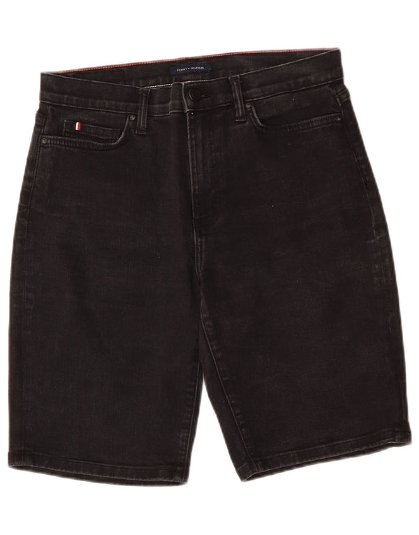 Pantaloncini di jeans slim bermuda da donna Tommy Hilfiger W29 cotone nero medio