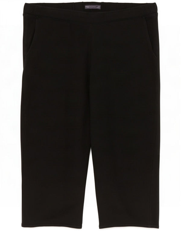 Pantaloni da tuta Capri da donna Marks & Spencer UK 18 XL Cotone nero