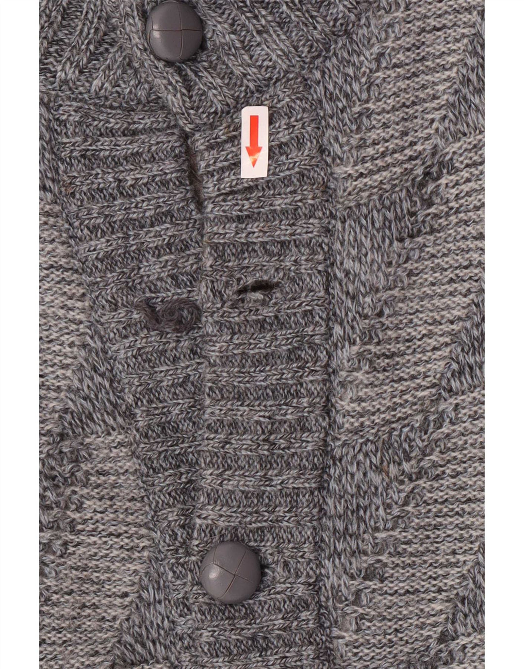 Maglione cardigan da uomo vintage grande geometrico blu