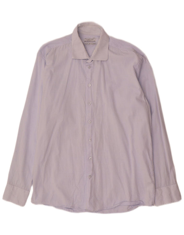 Camicia slim fit da uomo Calvin Klein taglia 43 grande cotone a quadretti blu