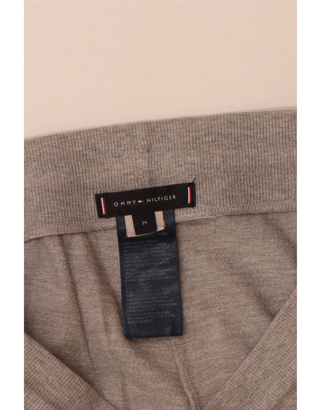 Pantaloncini sportivi da uomo Tommy Hilfiger Cotone chiazzato grigio medio