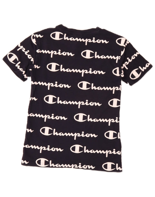 T-shirt grafica Champion da bambino, 9-10 anni, in cotone blu navy medio