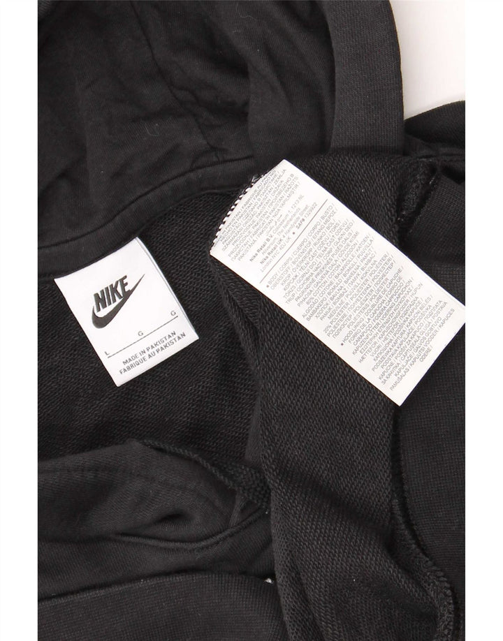 Felpa con cappuccio da uomo Nike Large in cotone nero