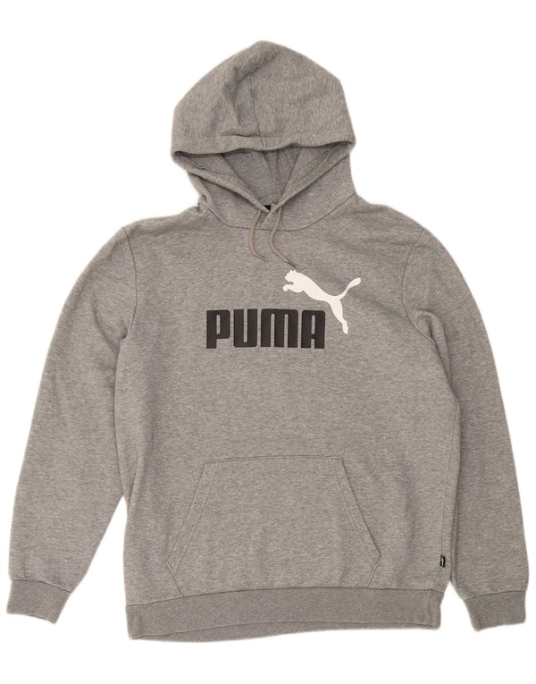 Felpa con cappuccio grafica da uomo Puma Large grigia screziata