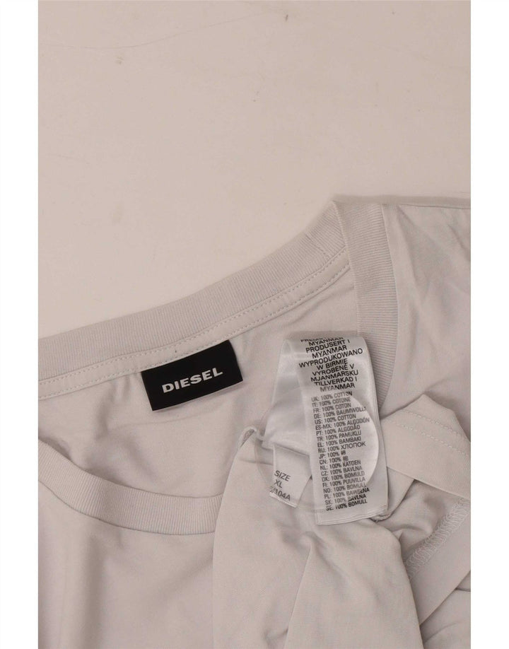 T-shirt grafica da uomo Diesel Top XL in cotone bianco