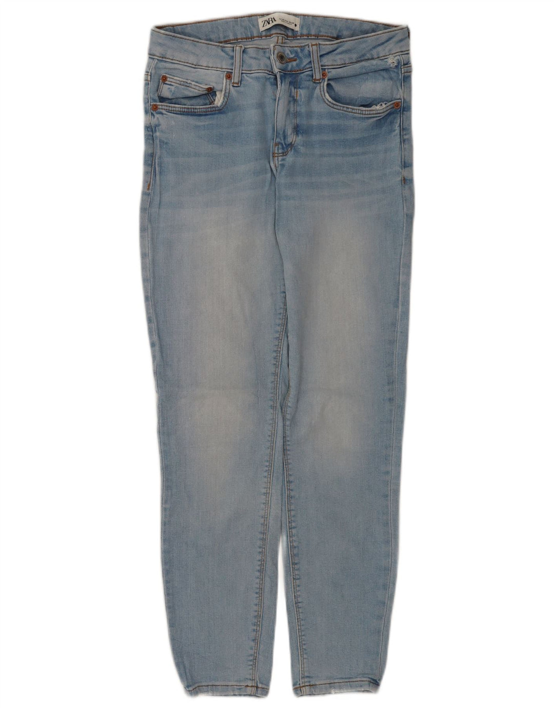 Jeans slim da donna Zara EU 38 Small W28 L27 Cotone blu
