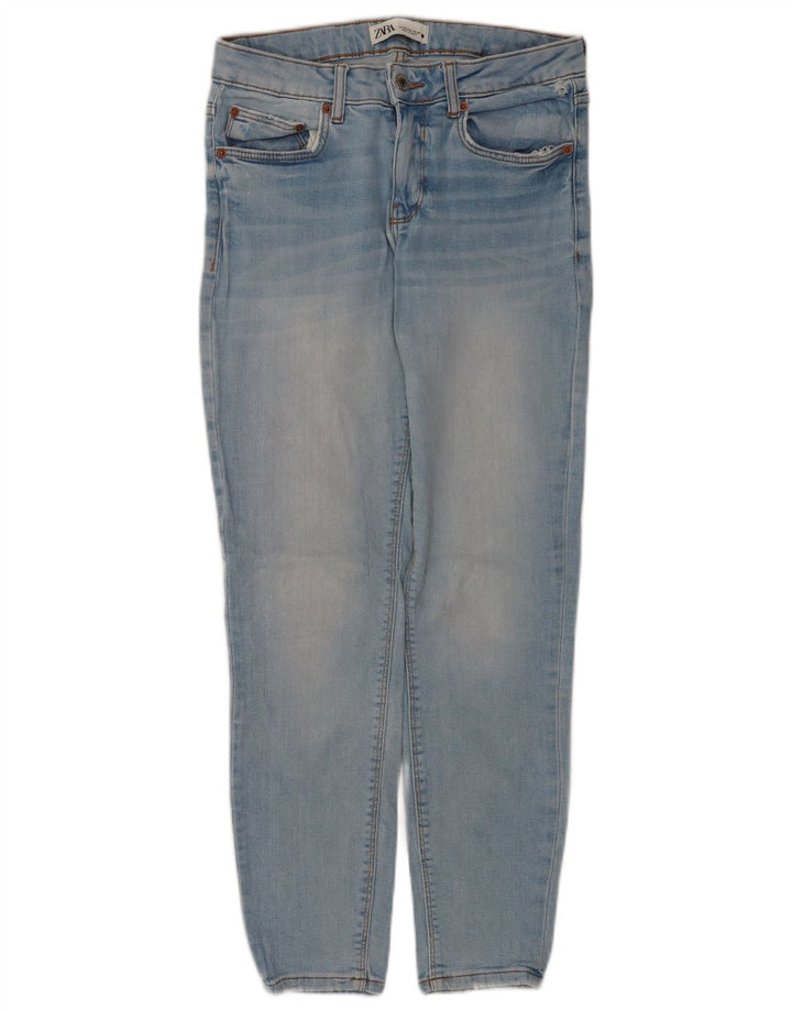 Jeans slim da donna Zara EU 38 Small W28 L27 Cotone blu
