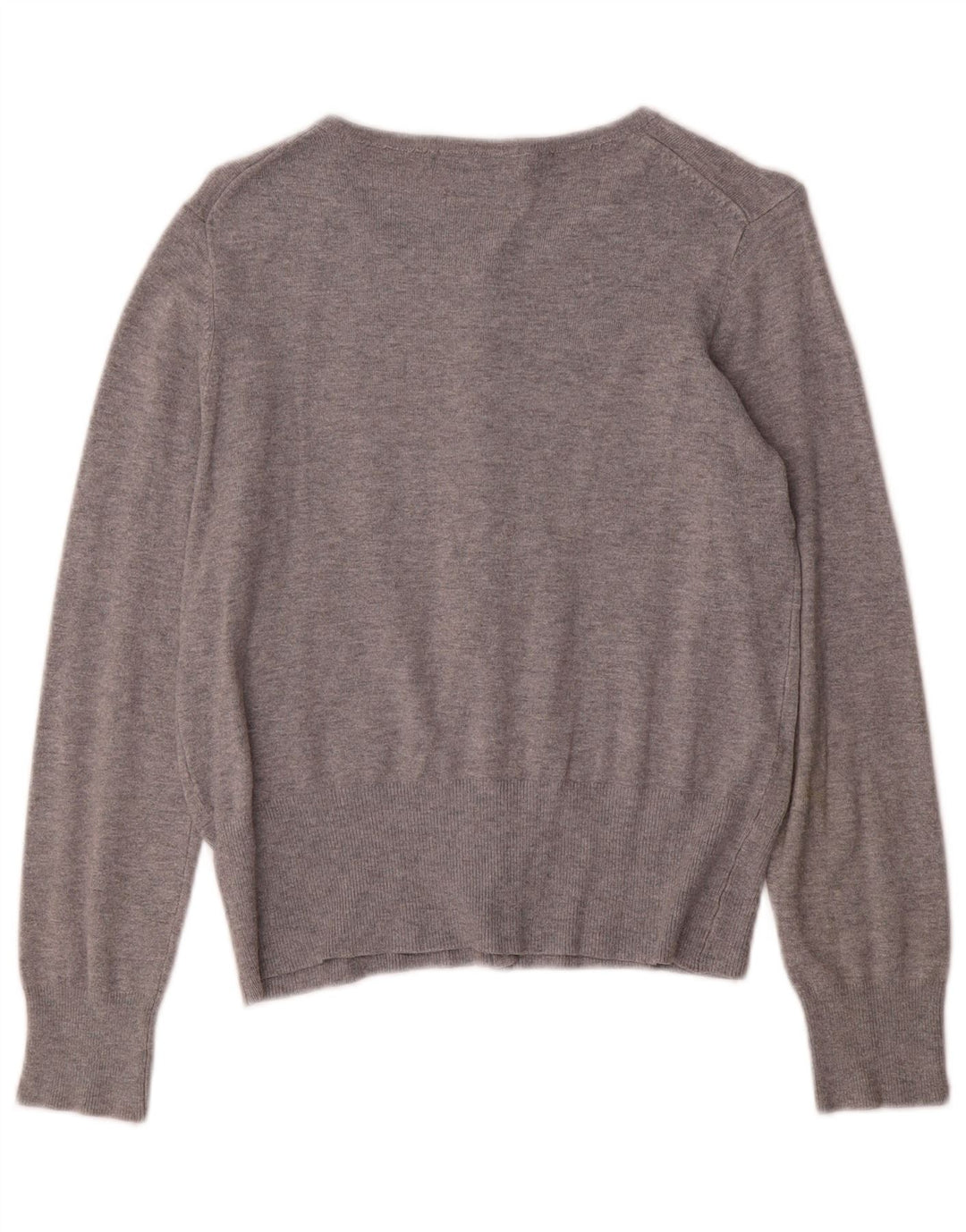 Maglione cardigan elasticizzato da donna Marks & Spencer UK 10 piccolo grigio chiazzato