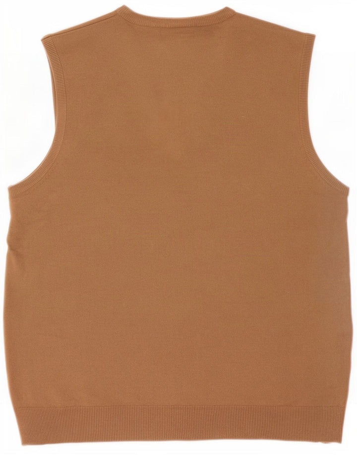 Marks & Spencer Canotta da uomo blu Harbour Vest grande in acrilico beige