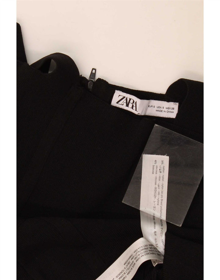 Top corto da donna Zara UK 8 piccolo in nylon nero