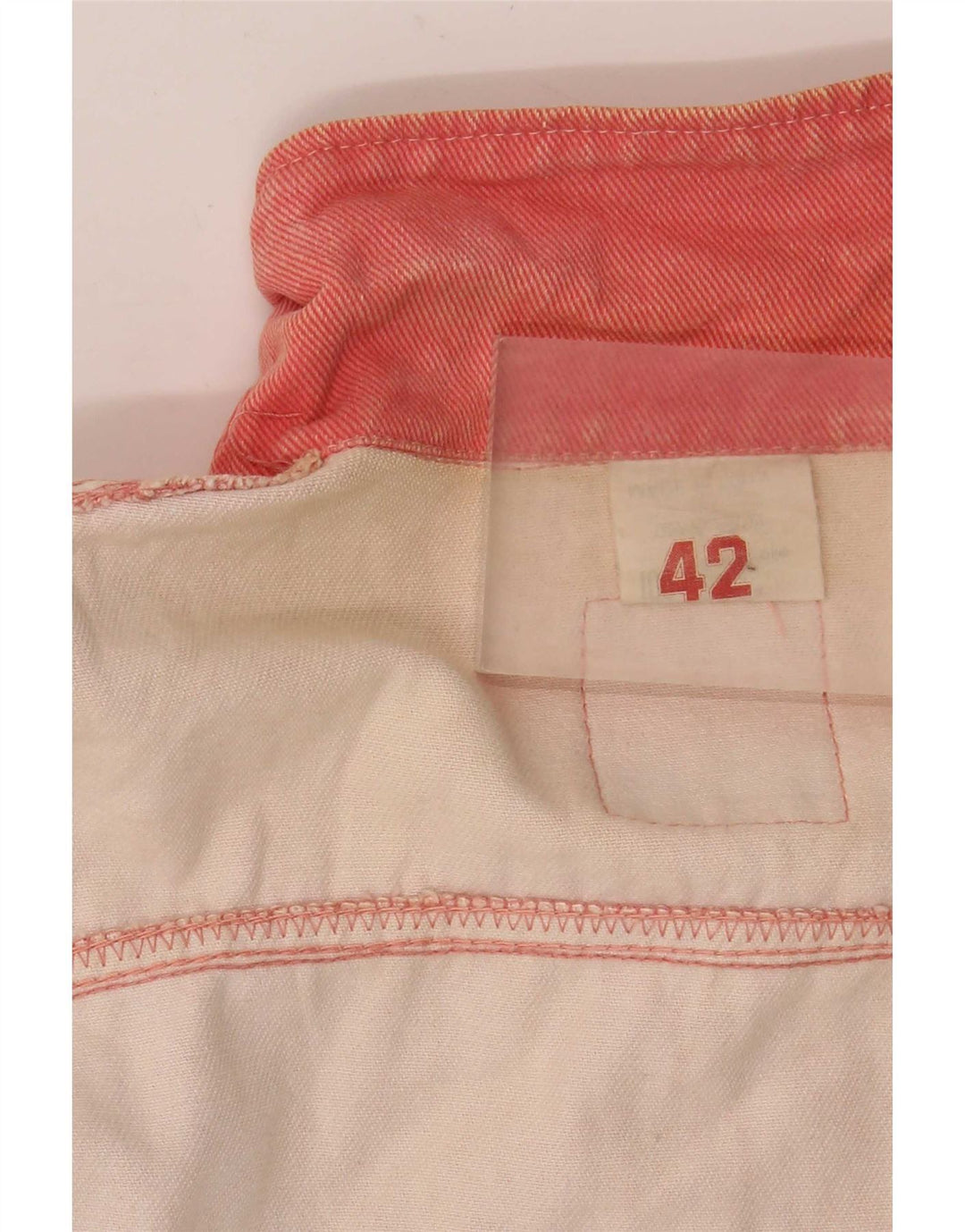 Giacca di jeans grafica vintage da donna con orsacchiotto IT 42 cotone rosa medio