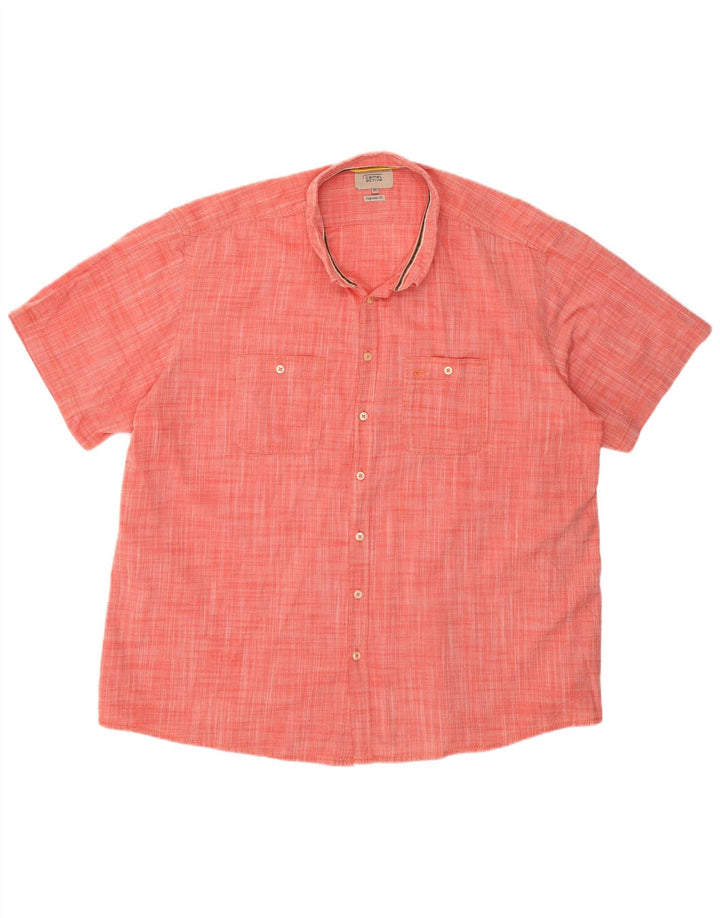 CAMEL ACTIVE Camicia da uomo a maniche corte vestibilità regolare 2XL Cotone rosso