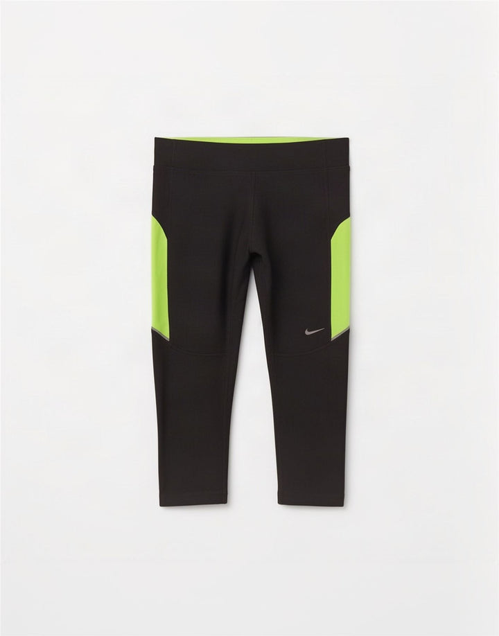 Leggings Nike Dri Fit Capri da donna UK 10 Small Grigio Colourblock Poliestere