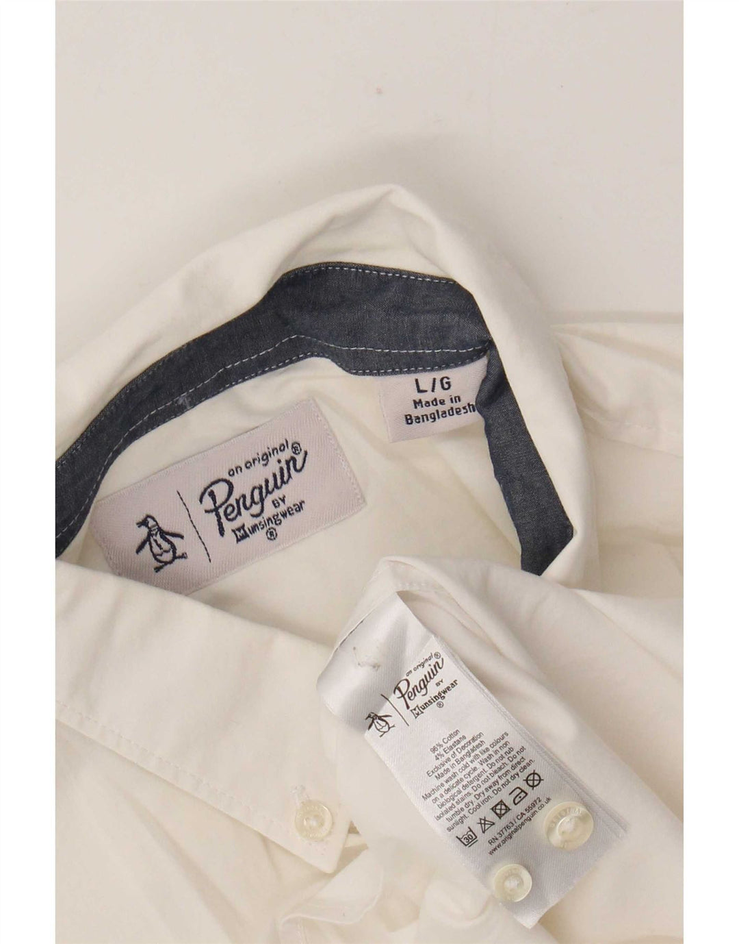 Camicia da uomo Pinguino grande cotone bianco