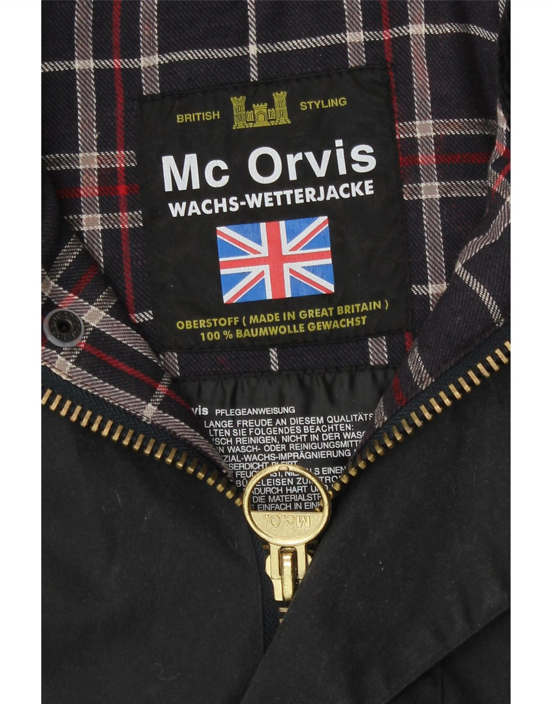 Giacca da uomo in cotone cerato MC Orvis UK 42 XL Cotone nero