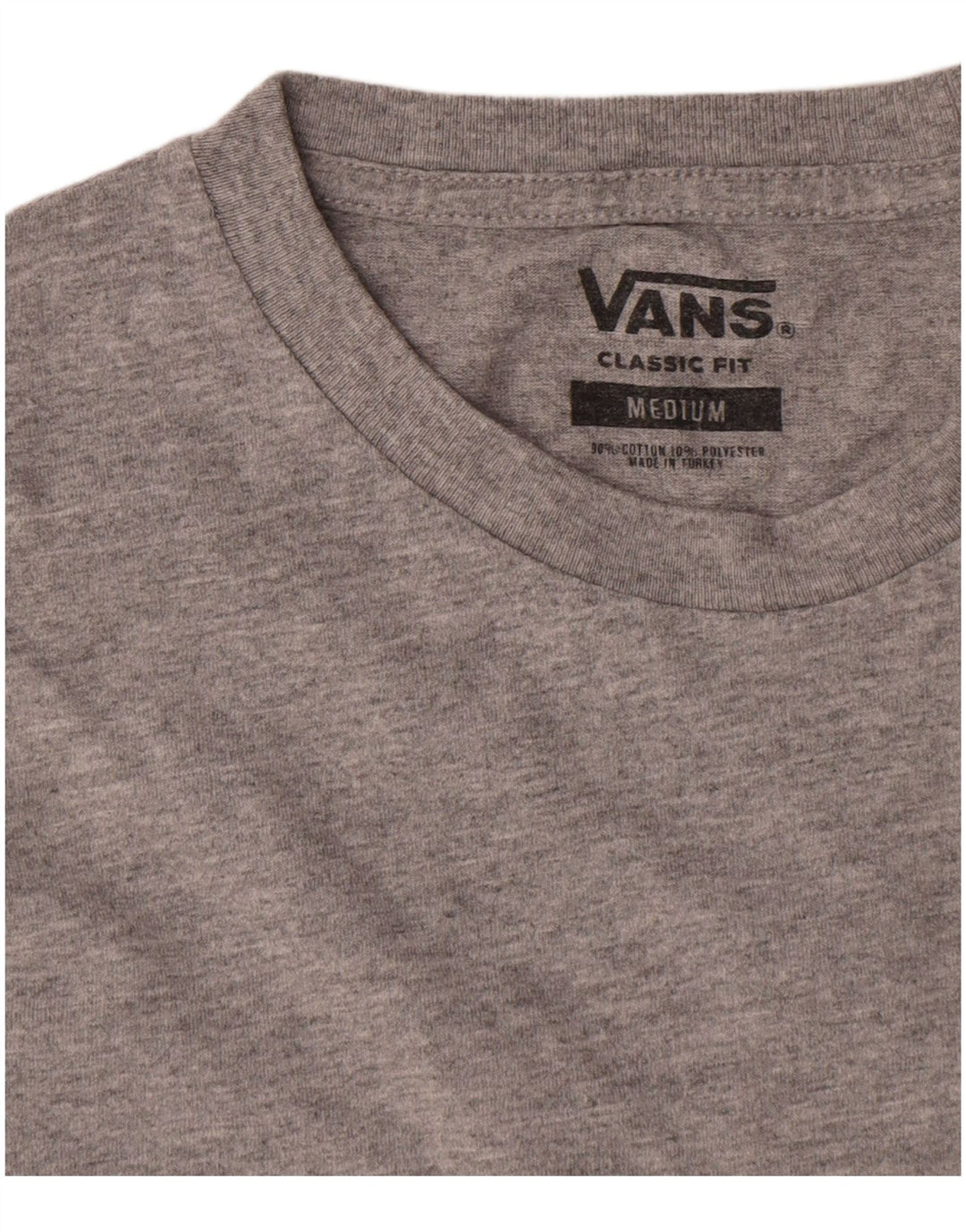 Maglia da uomo Vans Classic Fit a maniche lunghe in cotone chiazzato grigio medio