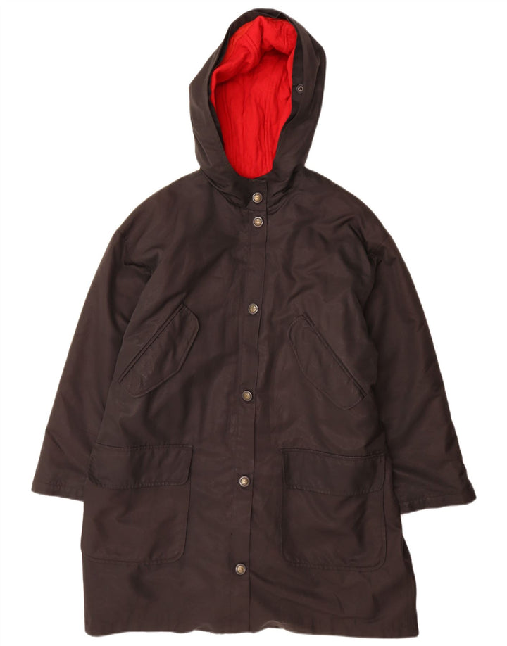 Giacca parka oversize con cappuccio da donna Penny Black UK 10 piccola lana nera