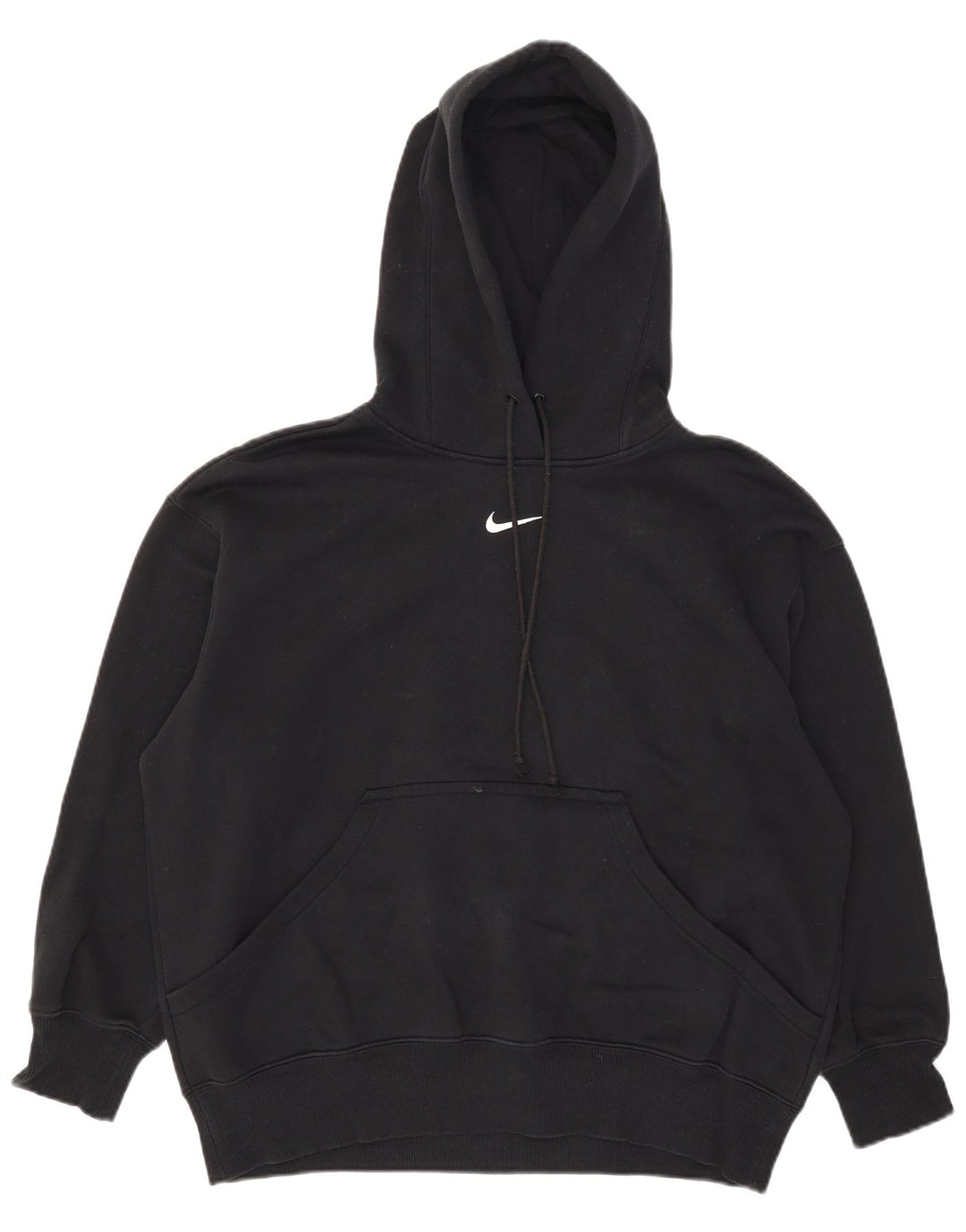 Felpa con cappuccio oversize da uomo Nike Small in cotone nero