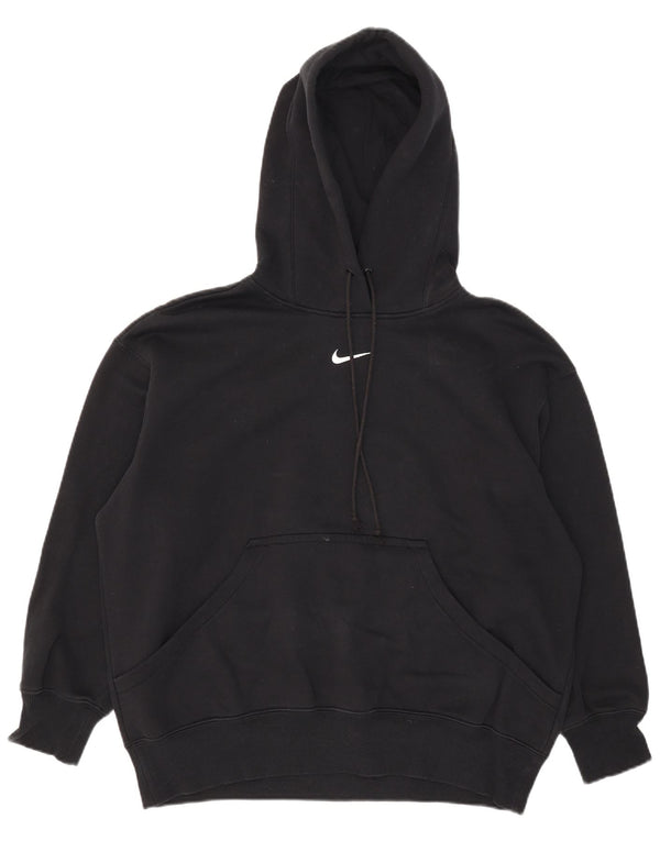 Felpa con cappuccio oversize da uomo Nike Small in cotone nero