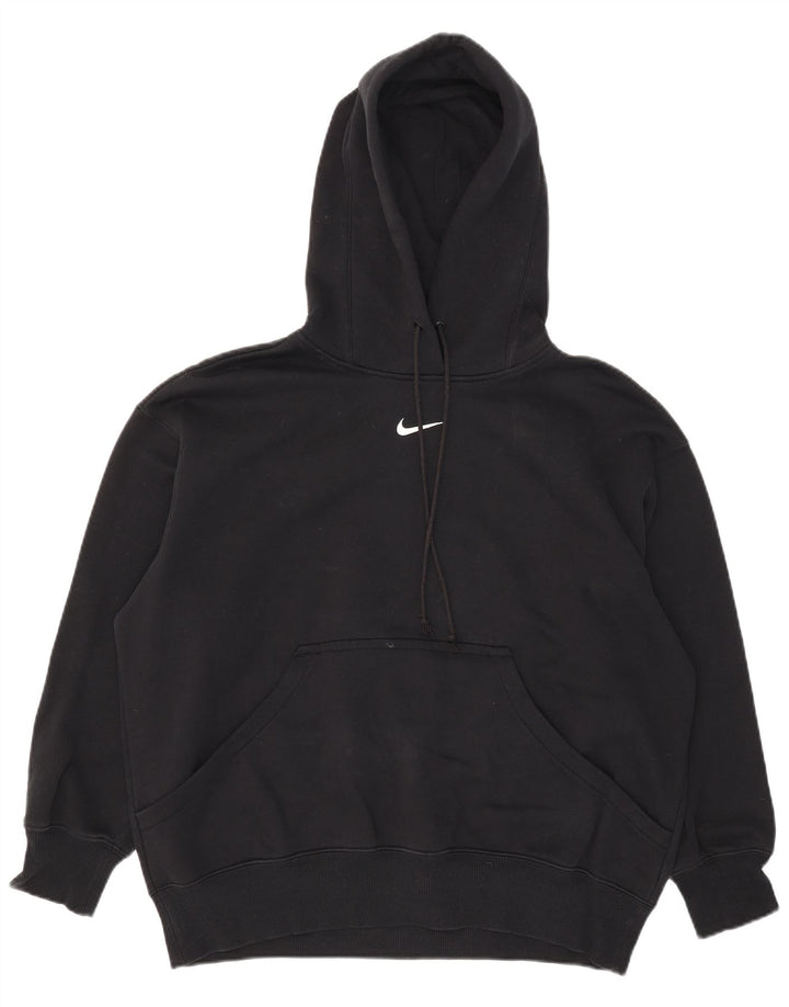 Felpa con cappuccio oversize da uomo Nike Small in cotone nero