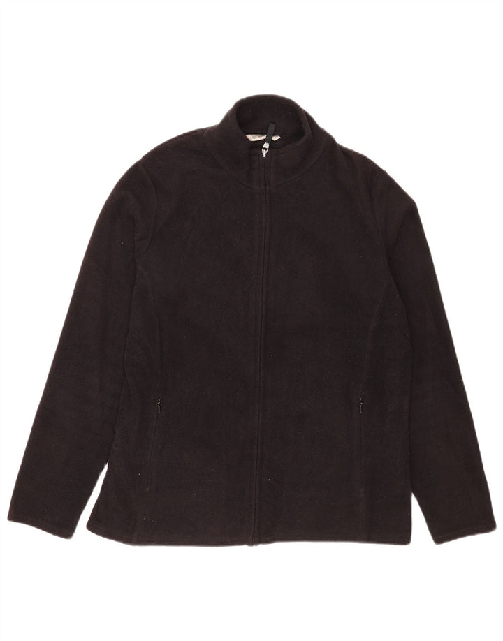 Giacca in pile da donna Marks & Spencer UK 16 grande poliestere nero