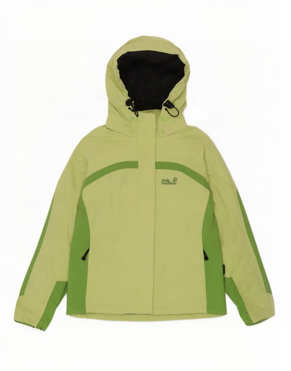 Giacca a vento con cappuccio da donna Jack Wolfskin UK 14/16 Large Verde