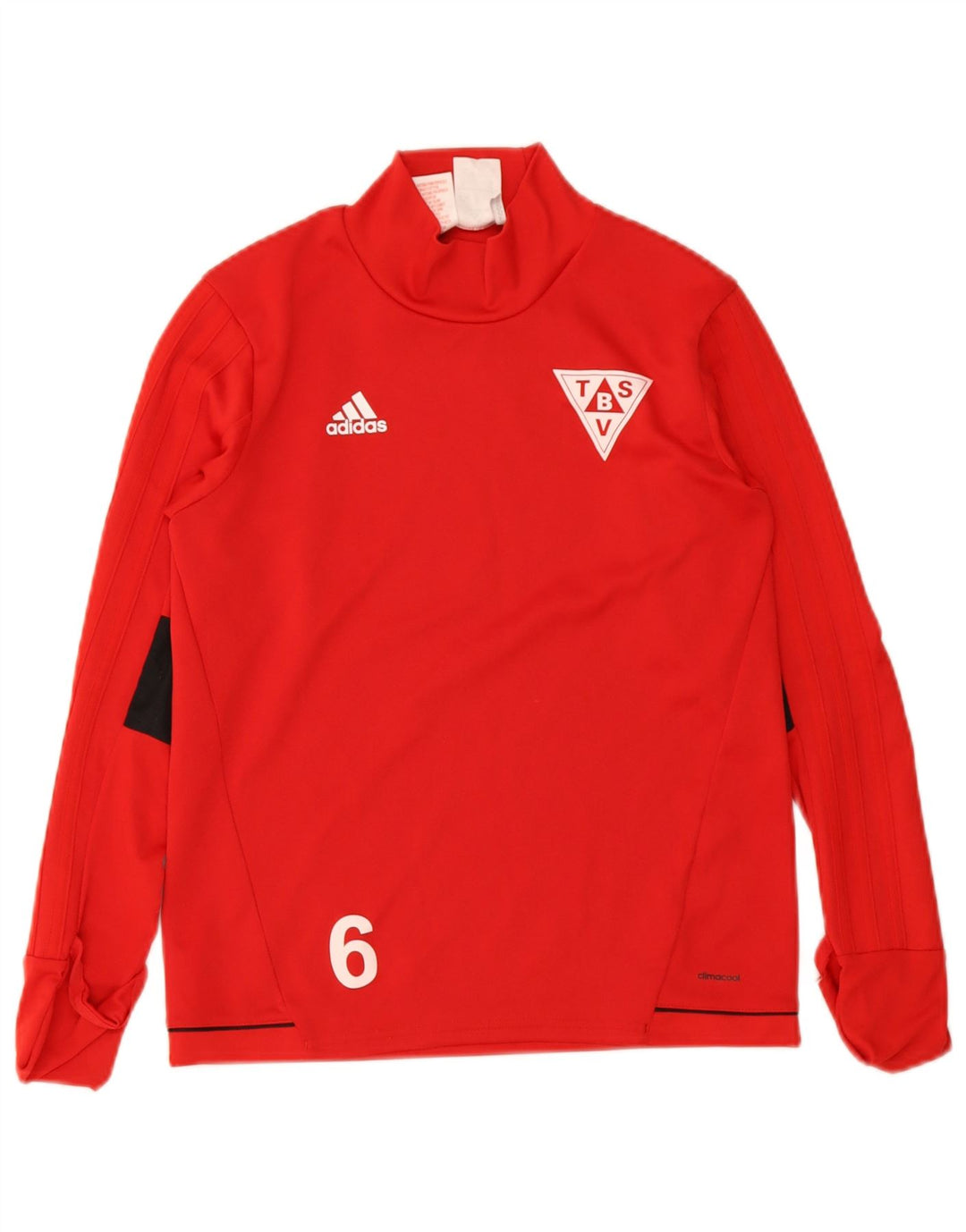 Top Adidas Climacool Graphic manica lunga da ragazzo 11-12 anni rosso color block