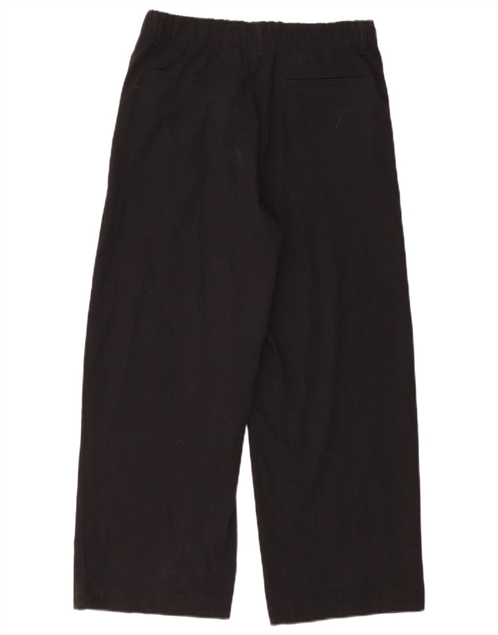 Pantaloni chino a gamba larga da donna ZARA piccoli W26 L26 neri