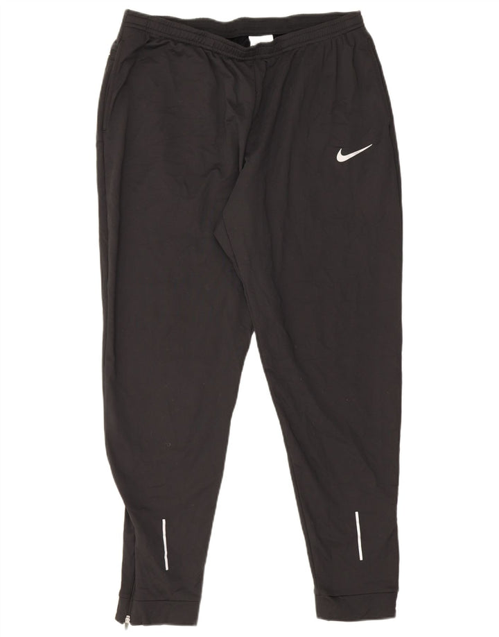 Pantaloni da tuta Nike Dri Fit da uomo, pantaloni da jogging, grandi, in poliestere nero