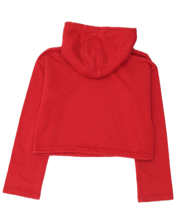 Maglione con cappuccio grafico oversize da donna Champion UK 6 XS rosso cotone