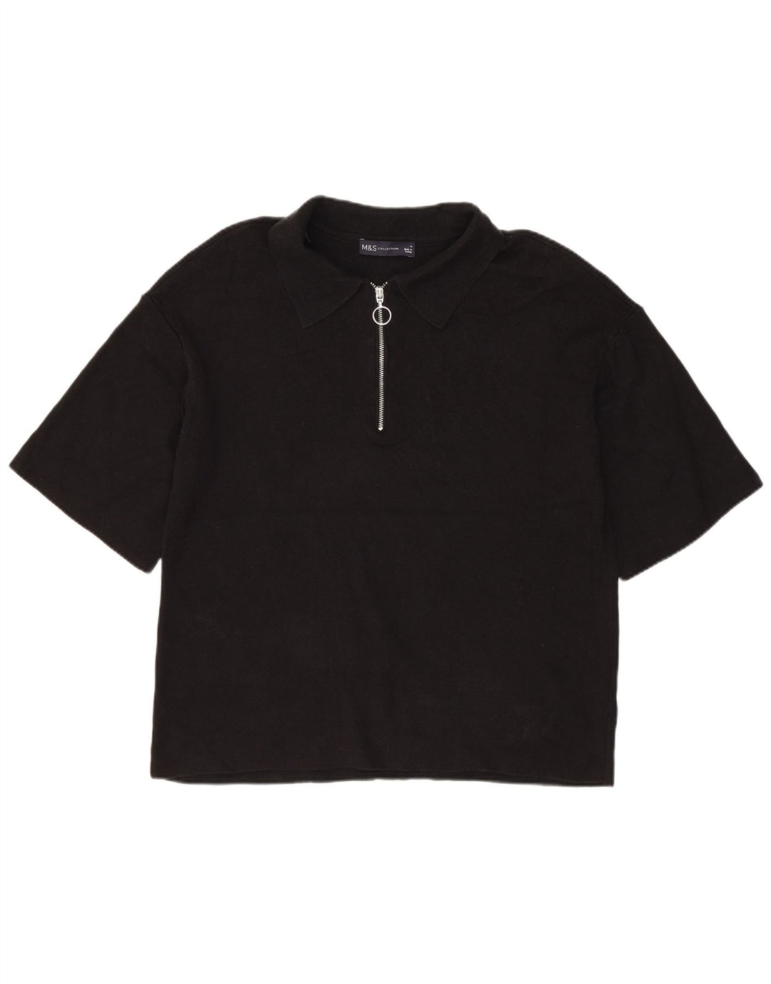 Polo da donna Marks & Spencer UK 14 media viscosa nera